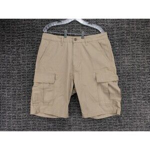 Levis Shorts Mens 34 (Tag 33) Beige Cargo Cotton Ripstop Casual Preppy Outdoor